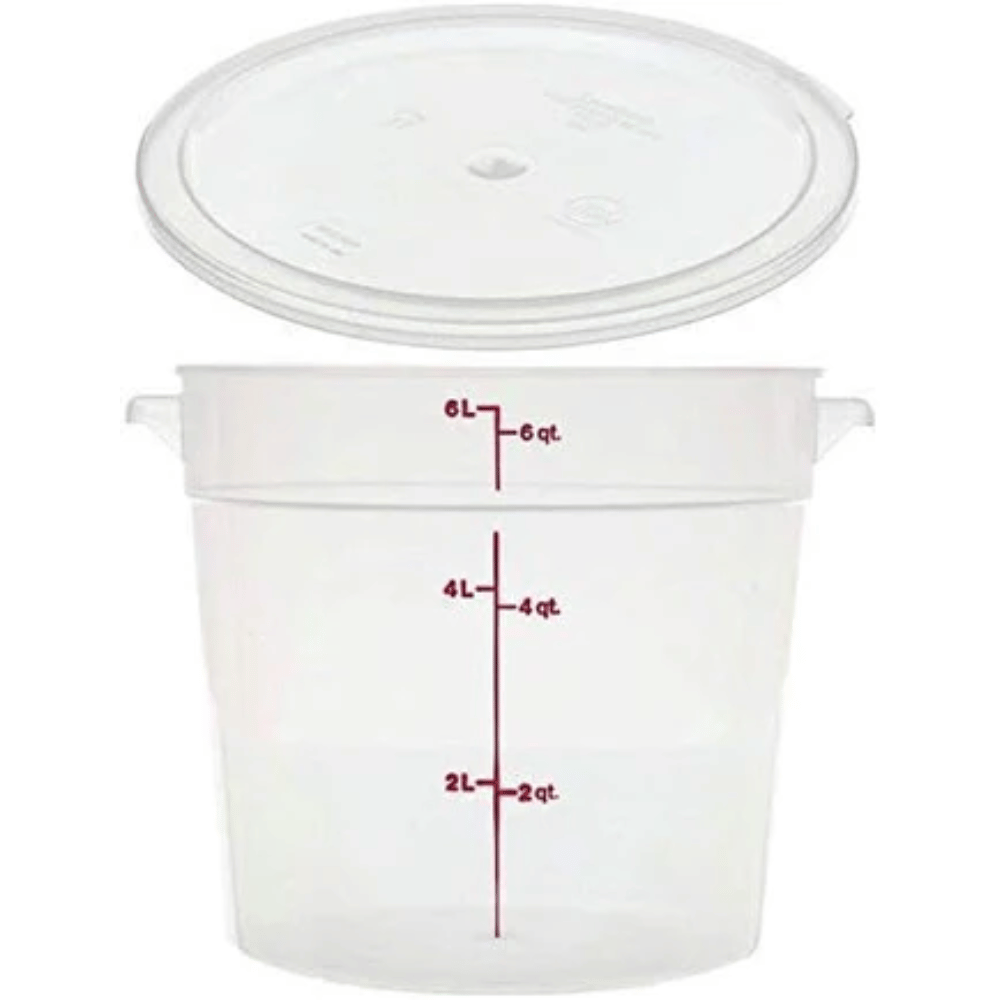 CAMBRO RFS6PP190 Camwear 6-Quart Round Food Storage Container with Lid
